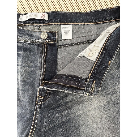 NWT Mens Tin Haul JEANS Mens Size 40 Regular Joe Bootcut Short Hemmed Distressed - Picture 2 of 8